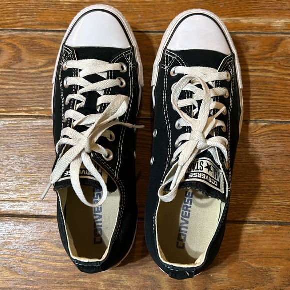 CONVERSE All Star Chuck Taylor Low Black Shoes Women's Size 9 Sneakers - Picture 4 of 7